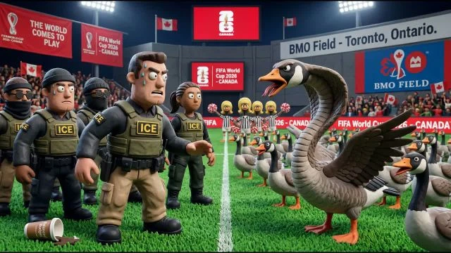 When US ICE Agents Meet Canada's 'Cobra Chickens' (An Animated Satire)